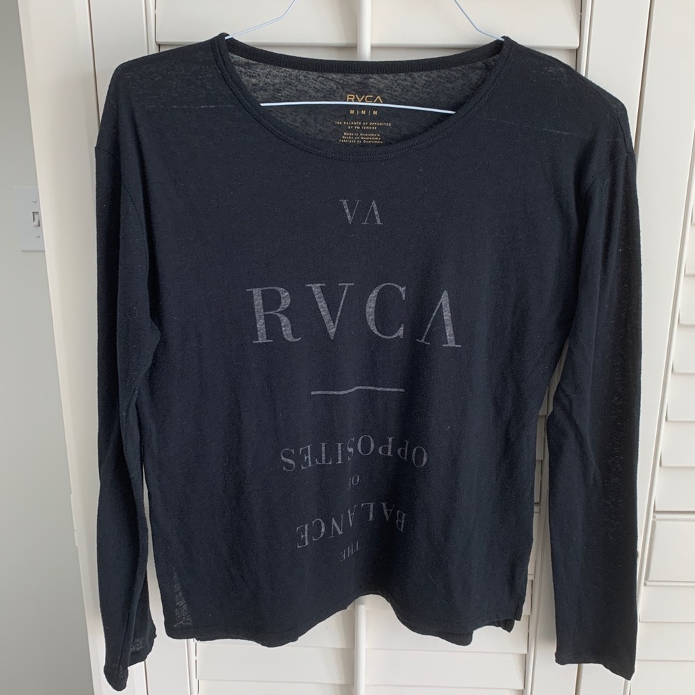RVCA Black Long Sleeve Tee